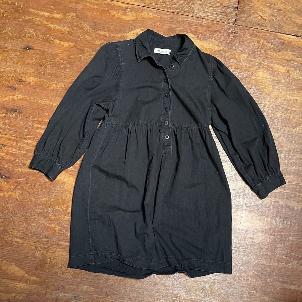 Madewell - Denim Babydoll Shirtdress Black - Med